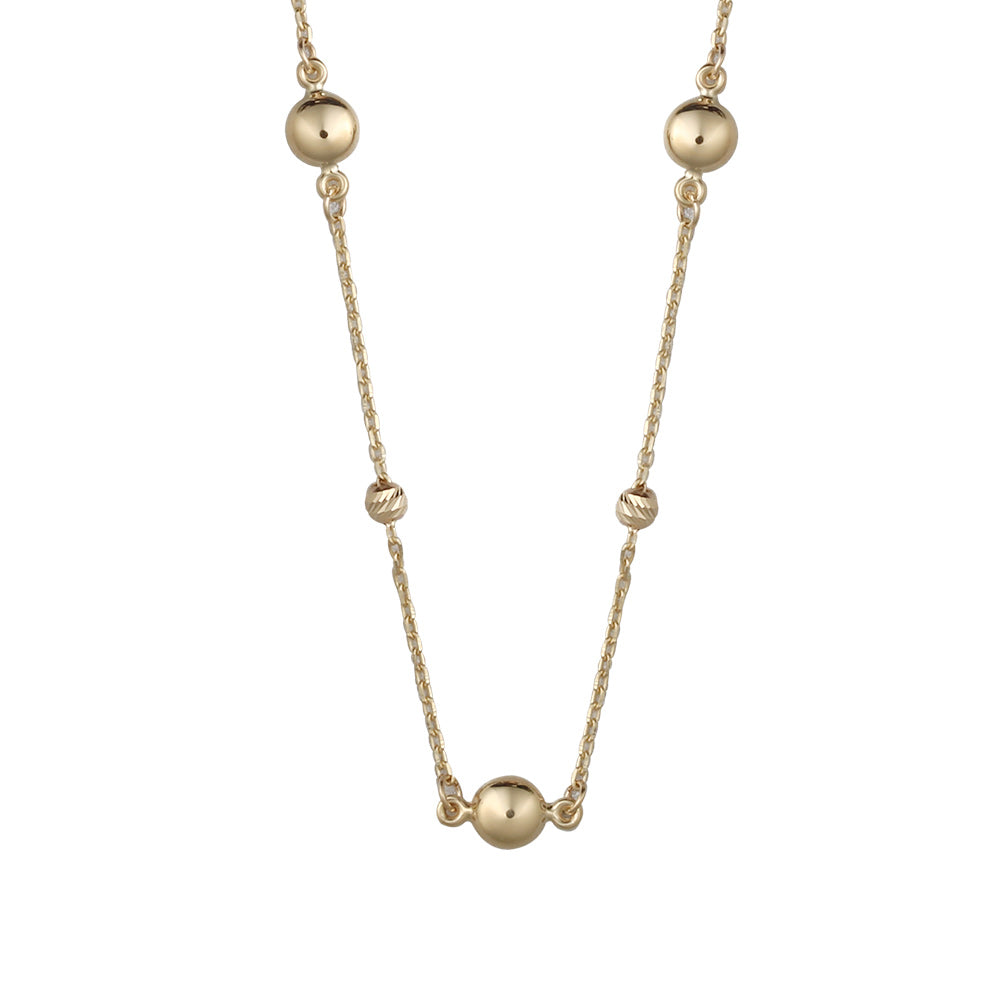 Gargantilla con esferas espaciadas con cadena