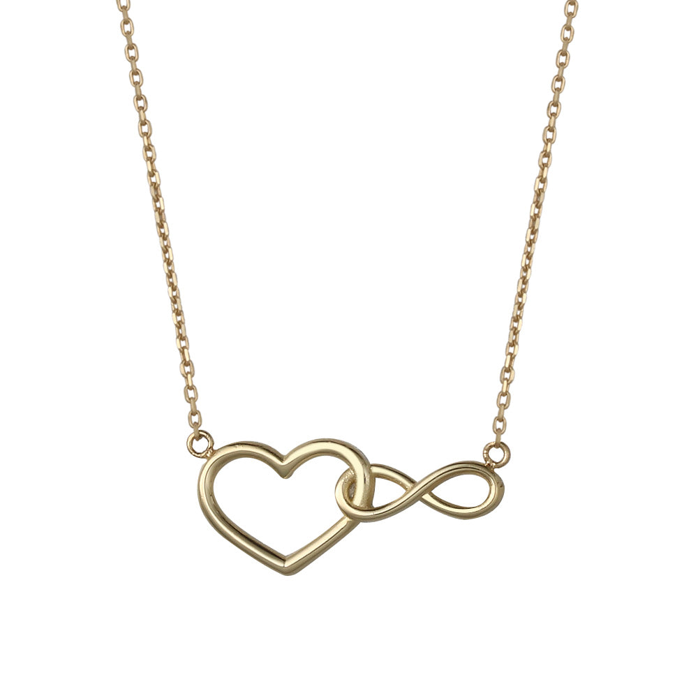 Gargantilla con dije de corazón e infinito