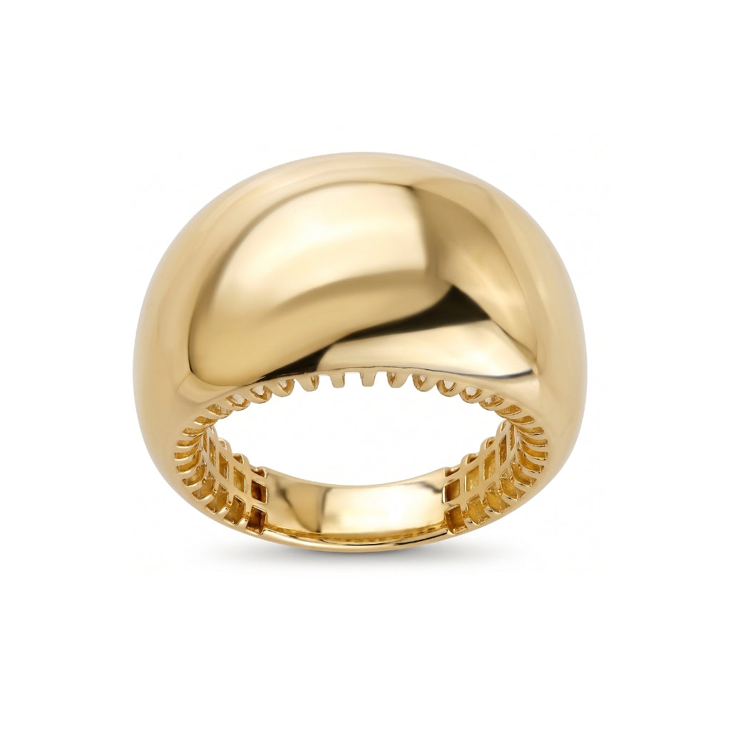 Anillo con diseño de domo