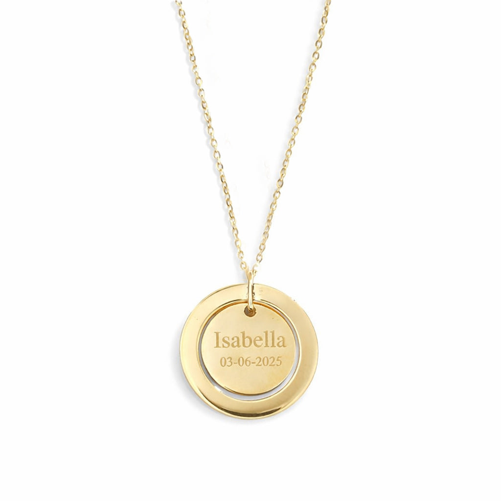 Gargantilla personalizada con dije grabado con marco