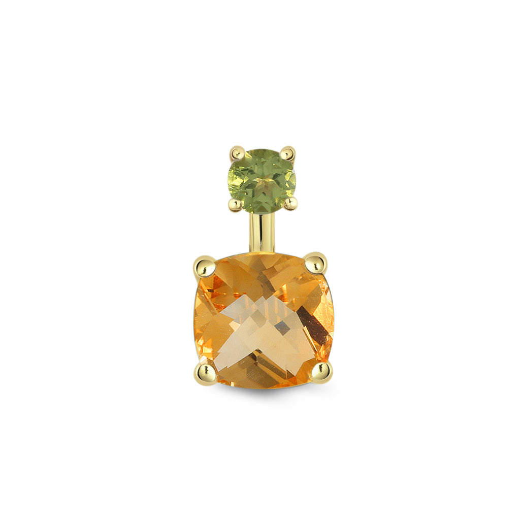 Dije con citrina y peridoto