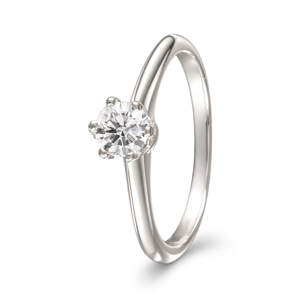 Anillo de compromiso solitario con diamante 0.55 ct