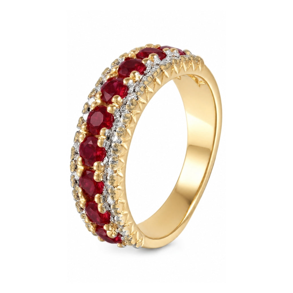 Churumbela con rubíes y diamantes
