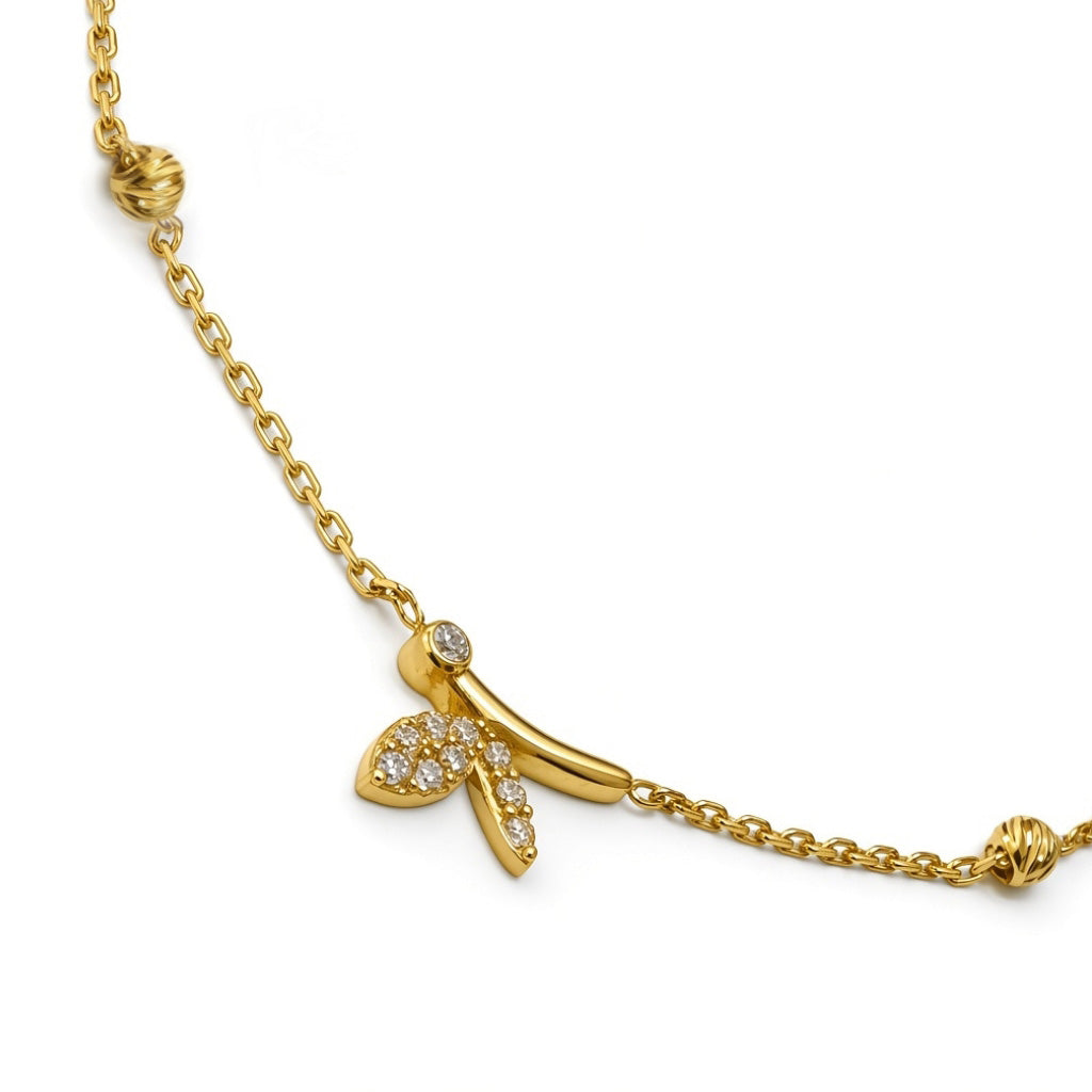 Pulsera con dije de libélula con circonia