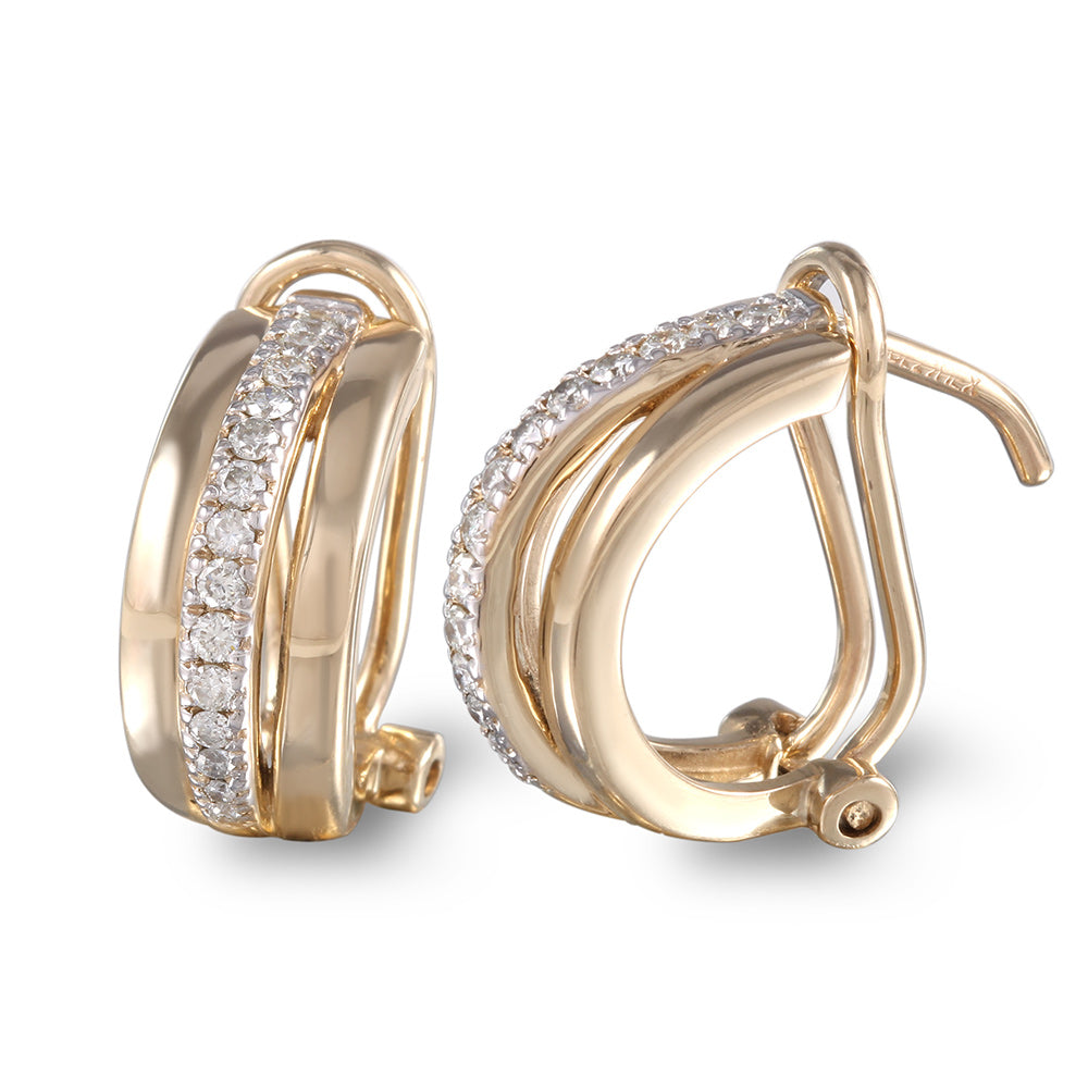 Juego de anillo y aretes con diamantes
