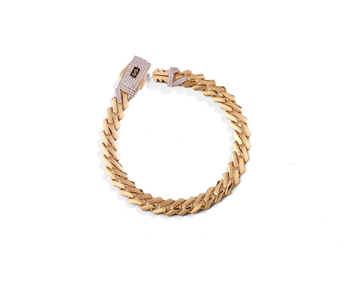 Esclava Monaco Chain estilo edge con circonia