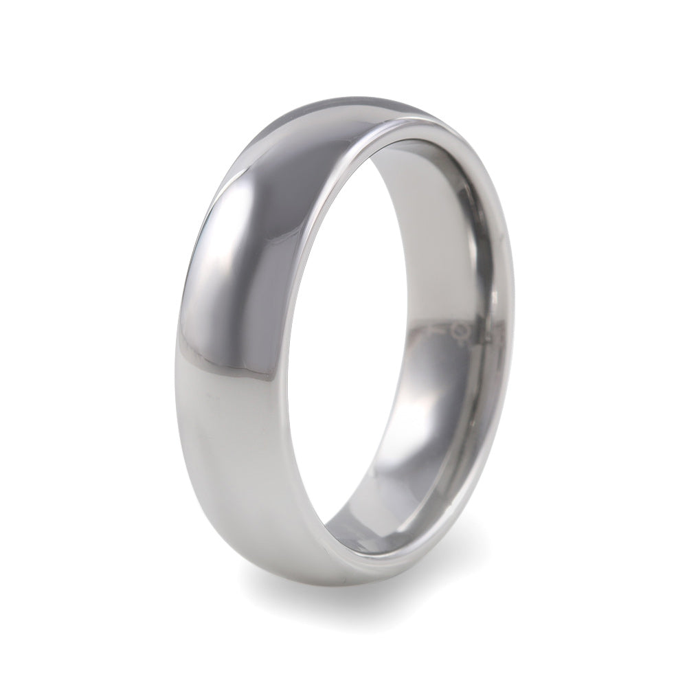 Argolla de matrimonio de tungsteno ancho 6 mm
