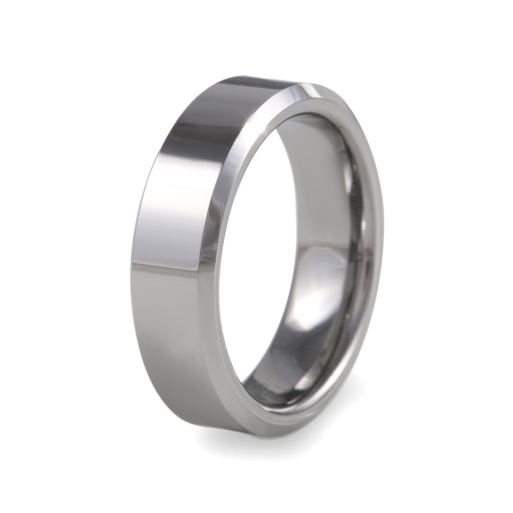 Argolla de matrimonio de tungsteno ancho 6 mm