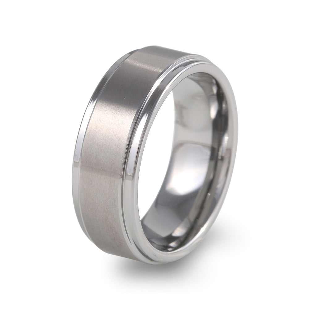 Argolla de matrimonio de tungsteno ancho 8 mm