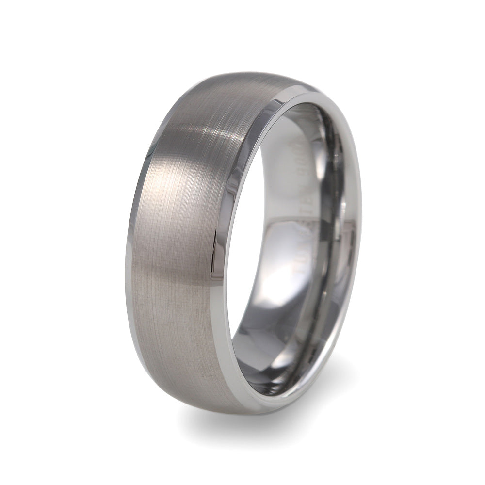 Argolla de matrimonio de tungsteno ancho 8 mm
