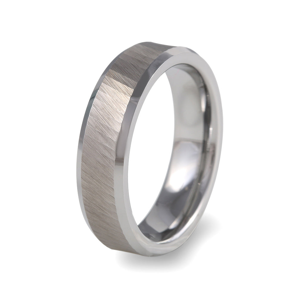 Argolla de matrimonio de tungsteno ancho 6 mm