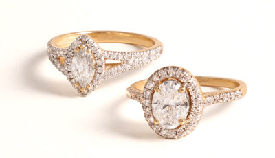 anillos de compromiso con diamante de laboratorio