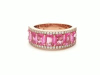 Churumbela con zafiro rosa y diamantes