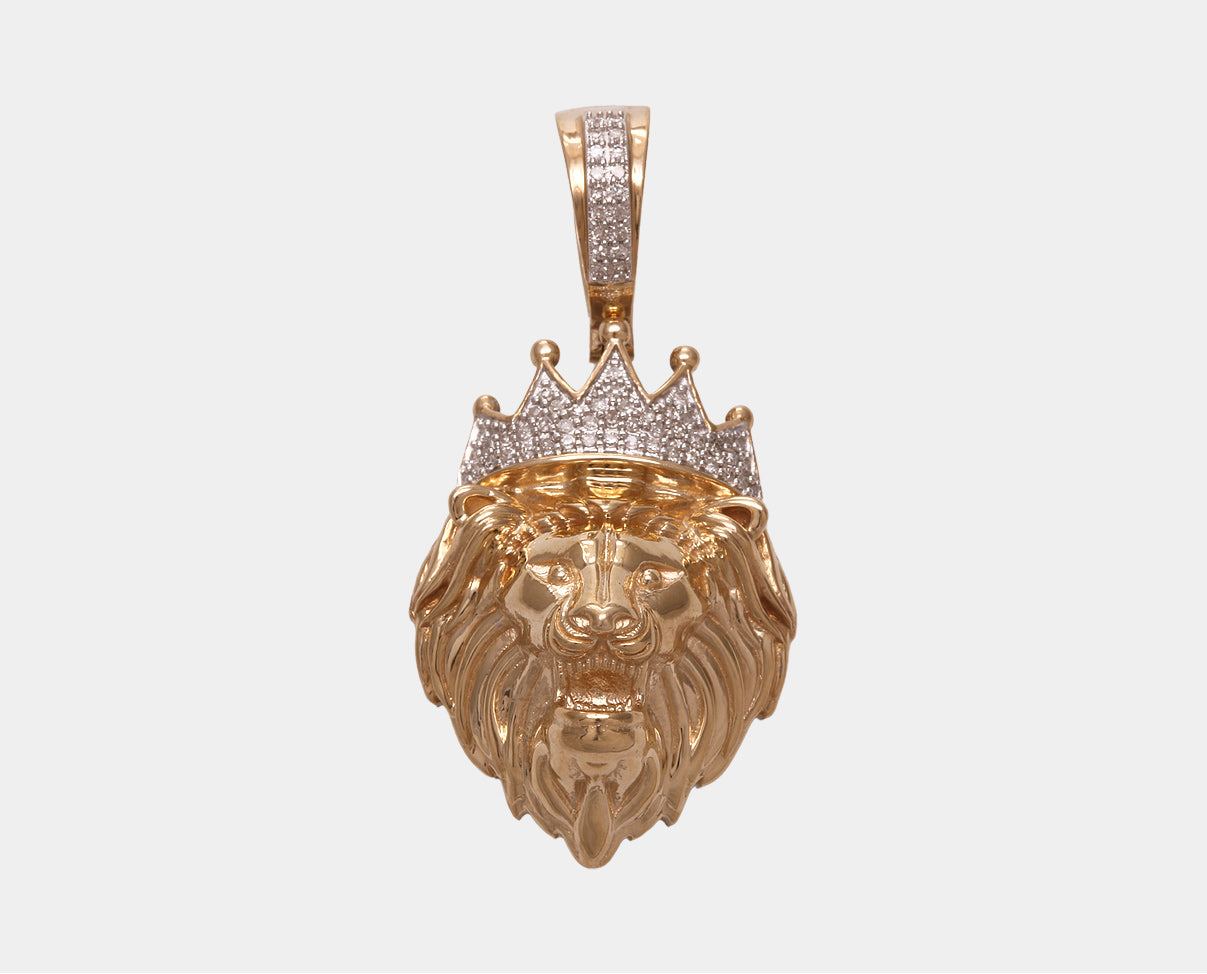 Dije de Diseño León Corona con Diamantes D3OB-152427