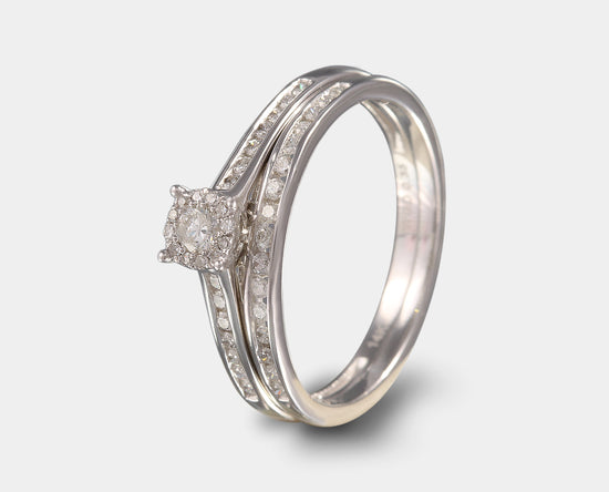 anillo de compromiso duo, alianza, anillo de compromiso con churumbela