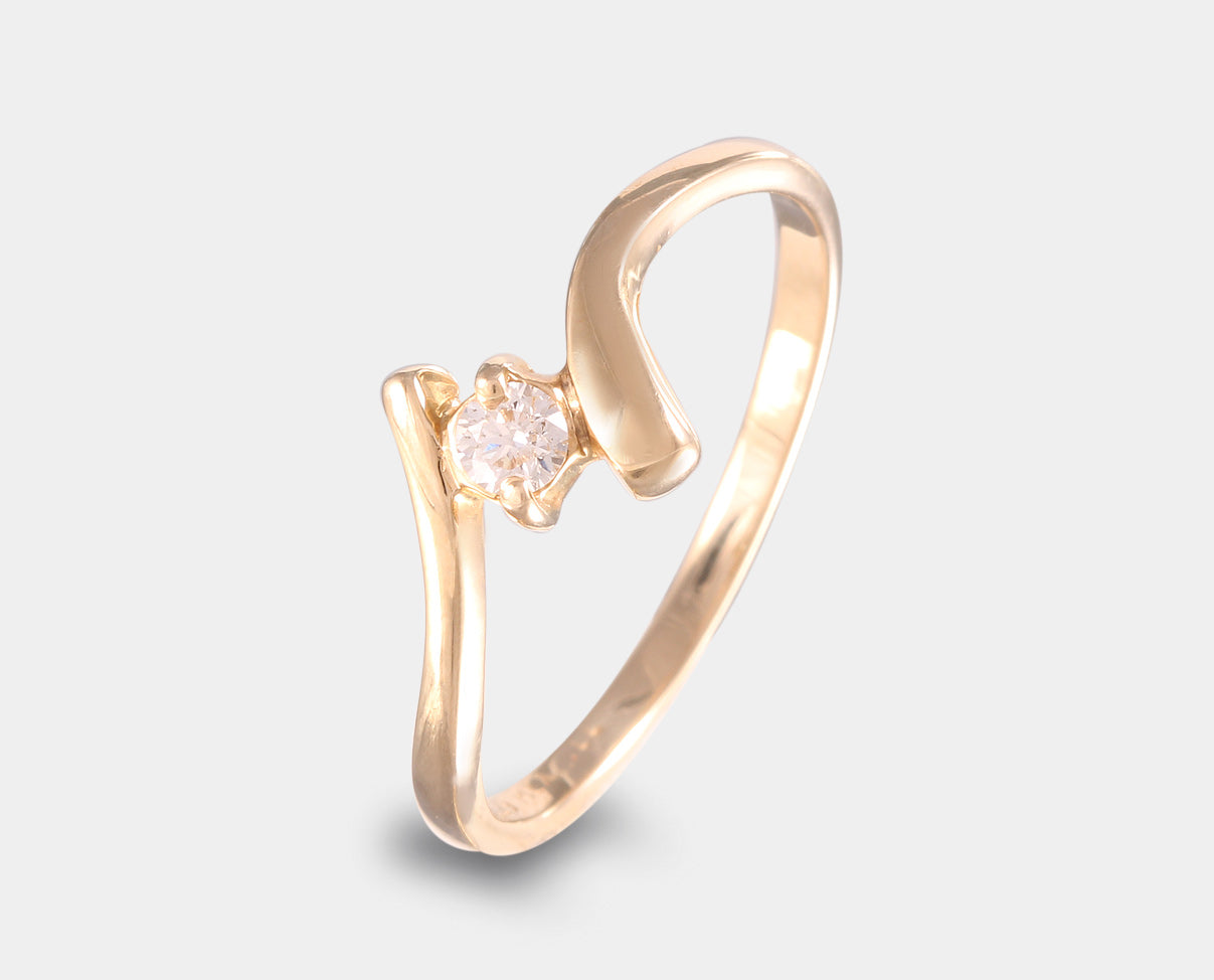 Anillo de compromiso con diamante. anillo solitario con diamante. anillo de promesa. 