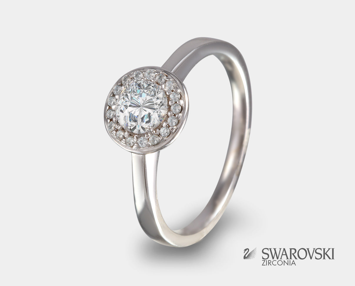 anillo de compromiso zirconia swarovski, anillo de promesa circonia